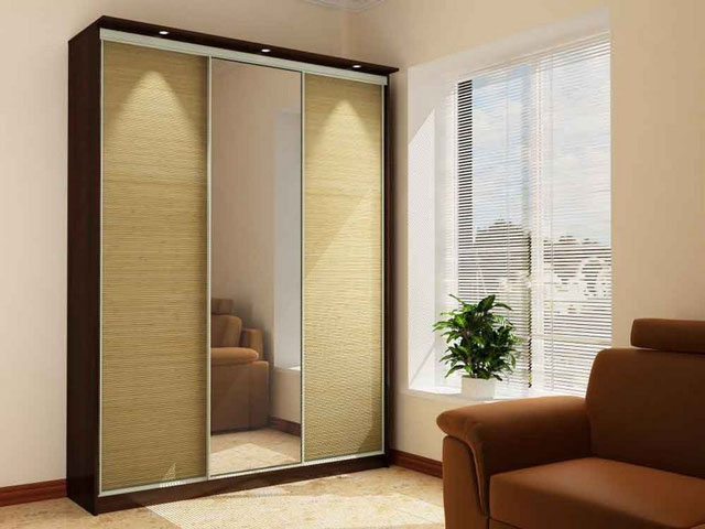 шкаф купе двери из бамбука